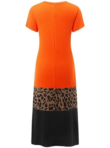 Cover-Ups Cami Tank Dresses for Women Elegant Summer V Neck Floral Maxi Dress Sleeveless Long Dresses Beach Sundress N orange...