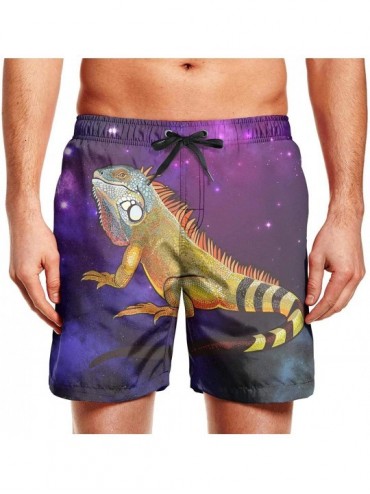 Board Shorts Mens Summer Cool Quick Dry Board Shorts Cartoon Turtle Swim Trunks Bathing Suit with Side Pockets Mesh Lining - ...