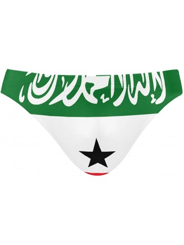 Briefs Mens Swim Bikini Briefs Skull Canada Flag Swimwear Surf Shorts Trunks - Somaliland Flag - CP18UZAT724 $45.47
