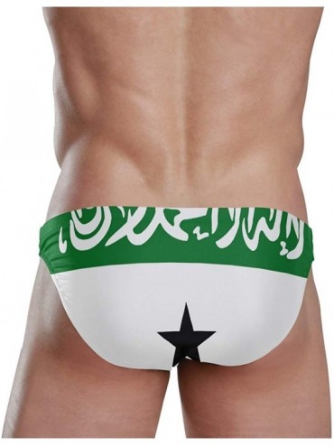 Briefs Mens Swim Bikini Briefs Skull Canada Flag Swimwear Surf Shorts Trunks - Somaliland Flag - CP18UZAT724 $25.81