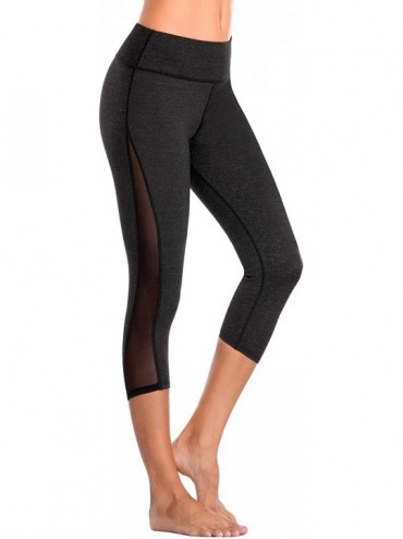 One-Pieces Womens Yoga Pants Athletic Capris High Rise Running Leggings - Dark Gray - CU18HRAR7WZ $13.77