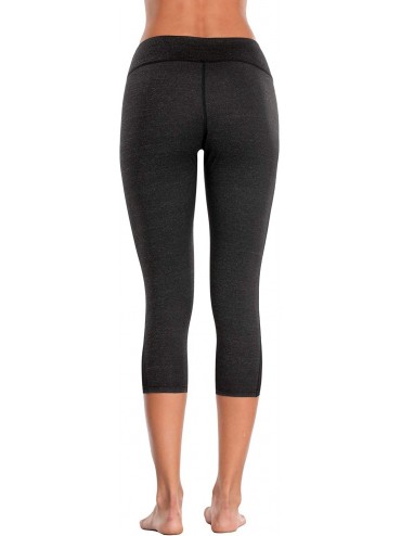 One-Pieces Womens Yoga Pants Athletic Capris High Rise Running Leggings - Dark Gray - CU18HRAR7WZ $13.77