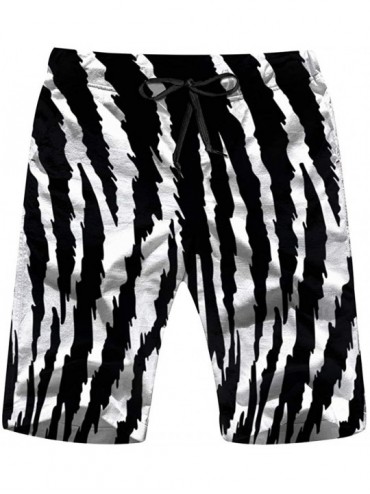 Board Shorts Tiger Black White Animals Men'S Swim Trunks and Workout Shorts Swimsuit Or Athletic Shorts - Adults Boys - Multi...