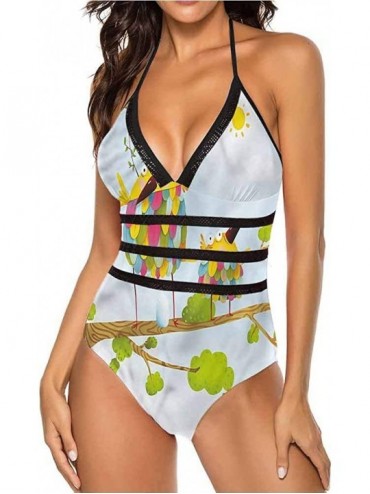 Sets Women's Strappy Swimwear Princess Portrait Frame Great for Pool Party - Multi 13 - CO19C24K8OZ $64.66