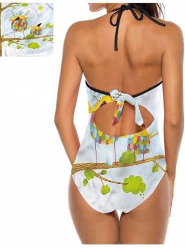 Sets Women's Strappy Swimwear Princess Portrait Frame Great for Pool Party - Multi 13 - CO19C24K8OZ $29.71