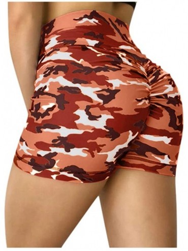 Board Shorts Women Basic Slip Shorts Compression Workout Leggings Yoga Shorts Capris - 002 Orange - CL190OZ0MWW $18.87