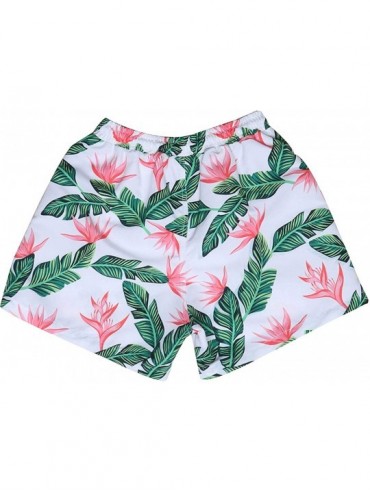 Sets Family Matching Swimwear Palm Leaves Printed Ruffle Tassel Bikini Tankini Set Mommy and Daughter Swimsuit Green - CB18R8...