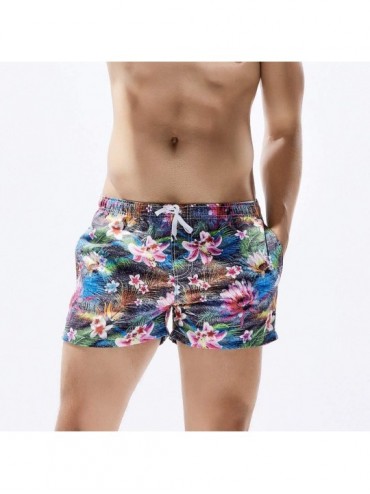 Board Shorts SwimmingTrunks for Men Men's Quick Dry Swim Shorts with Mesh Lining - Blue - CO18NUIN275 $15.80
