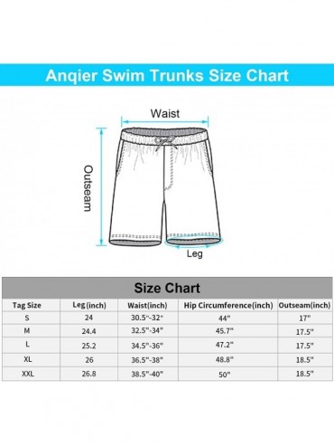 Trunks Mens Swim Trunks Quick Dry Swim Shorts with Mesh Lining Swimwear Bathing Suits - Long-black Rhombus - CW18TEH397L $15.81