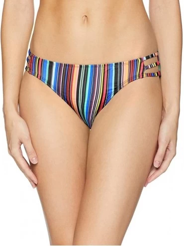 Bottoms Women's Triple Threat Moderate Coverage Bikini Bottom Swimsuit - Midsummer Stripe - CU18GWI9ESD $84.02