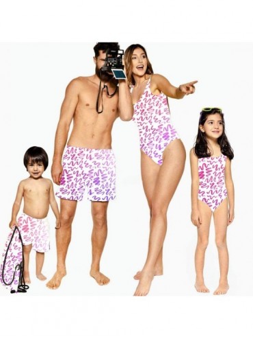 One-Pieces One Piece Swimsuits Multicolor Round Neck Beach Wear Family Matching - Style 2 - CA18Q7UQW86 $9.19
