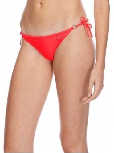 Tankinis Women's Smoothies Brasilia Solid Tie Side Cheeky Bikini - Smoothies Diva - C618HWCHZCH $25.89