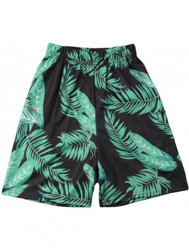 Board Shorts Men's Quick Dry Swim Trunks Summer Colorful Board Shorts Bathing Suit for Boys 3-8T - Tropical Leaves - CX18OQHQ...