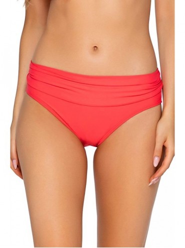 Bottoms Women's Unforgettable Shirred Band Bikini Bottom Swimsuit - Nectarine - CB19C5GEUM8 $84.56