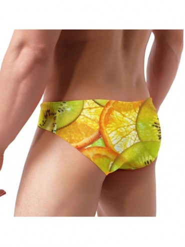 Briefs Men's Low Rise Thong Underwear Drawstring Swim-Suit Christine Roy Map Print Casual Surf Shorts Size S-3XL - Fruit Clip...