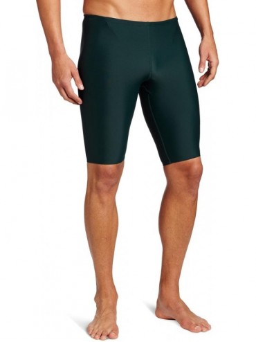 Racing Sport Men's Solid Jammer Swim Suit - Evergreen Ii - C3111GFOX5N $31.93