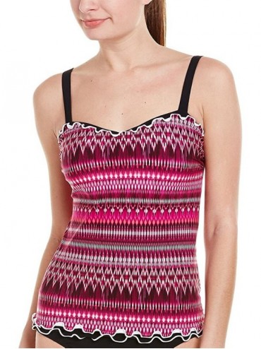 Tankinis Women's Indian Sunset D-Cup Underwire Tankini Top (Multi- 34D) - CX18DCZYE78 $79.51
