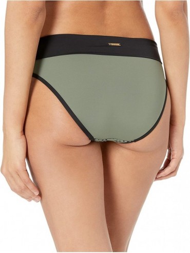 Tankinis Women's Mid Waist Full Coverage Bikini Bottom Swimsuit - Urbane Sea Moss - C218I05M4N4 $44.56