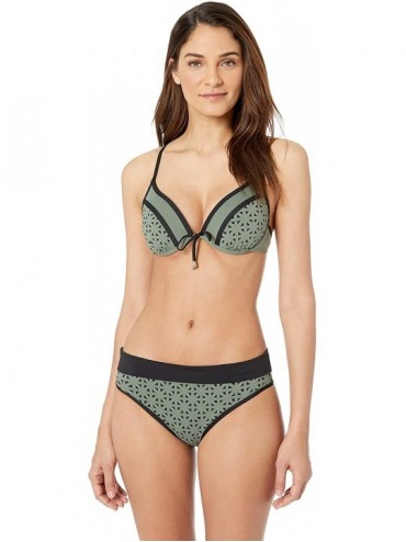 Tankinis Women's Mid Waist Full Coverage Bikini Bottom Swimsuit - Urbane Sea Moss - C218I05M4N4 $44.56