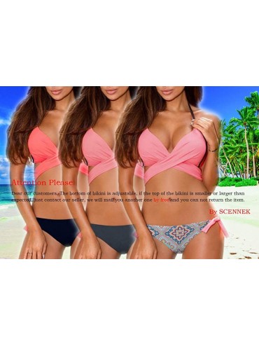 Sets Women's Adjusting Lace Sexy Bikini Set 2Pcs Beachwear - Mixed Red - CP18CGER79D $27.86