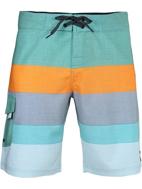 Board Shorts Men's Beach Vacation Swimwear Board Shorts - Cosumel-blue - CB18EYKS9QS $18.08