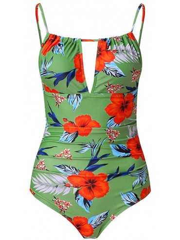 Cover-Ups Boutique Swimsuit- 2019 Women Siamese Bikini Set Push-Up StripeSwimwear Beachwear Swimsuit - C-green - CH194XNKNIY ...