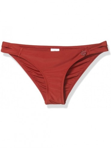Bottoms Women's Smoothies Bali Split Side Mid Coverage Bikini Bottom - Terracotta - CH12N1800M9 $31.97
