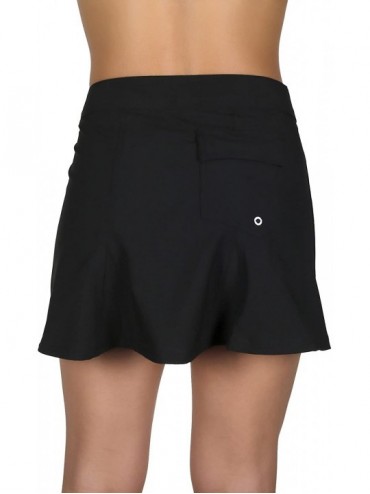 Cover-Ups Women's Guard Swimwear Cover Up Skirt - Black - C217YEXCTCT $35.70