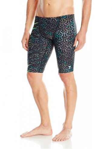 Racing Sport Men's Synergy All Over Jammer Swimsuit - Green - CN121WGMI07 $67.77