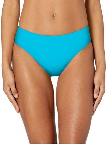 Tankinis Women's Basic Mid Rise Bikini Bottom Swimsuit - Poolside Blue - CQ18Q0CGDAT $39.26