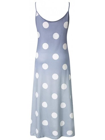 Cover-Ups Cami Tank Dresses for Women Elegant Summer V Neck Floral Maxi Dress Sleeveless Long Dresses Beach Sundress P gray -...