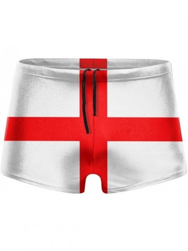 Briefs Men's Swimwear Briefs Swim Trunk American Flag Bikini Boxer Swimsuit - England Flag 21 - C419CDGX20Z $48.94