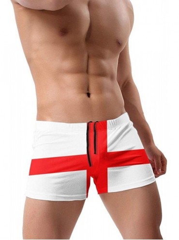 Briefs Men's Swimwear Briefs Swim Trunk American Flag Bikini Boxer Swimsuit - England Flag 21 - C419CDGX20Z $30.27