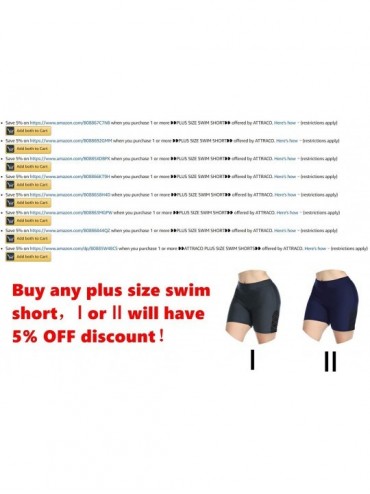 Board Shorts Womens Plus Size Swim Shorts High Waisted Swimsuit Shorts Boyleg Swim Bottoms - Side Tie-black - CO18GZENE92 $25.89