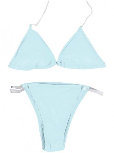 Sets Skimpy Bikini-Women Bling Bandage Bikini Set Push-Up Brazilian Swimwear Beachwear Swimsuit - A-blue - CE194MUUU3K $7.84