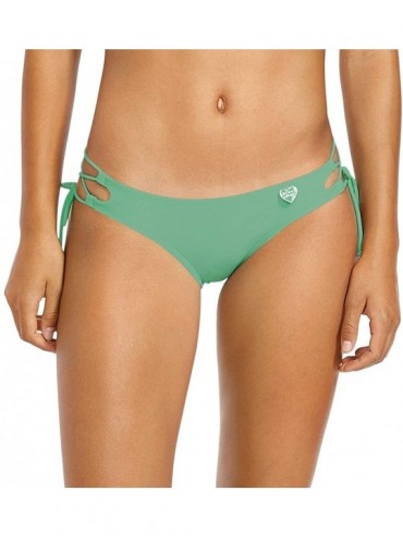 Bottoms Women's Smoothies Tie Side Mia Mid Coverage Bikini Bottom Swimsuit - Seafoam - CH18DNH98CX $79.55