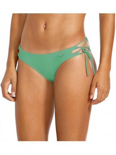 Bottoms Women's Smoothies Tie Side Mia Mid Coverage Bikini Bottom Swimsuit - Seafoam - CH18DNH98CX $35.96