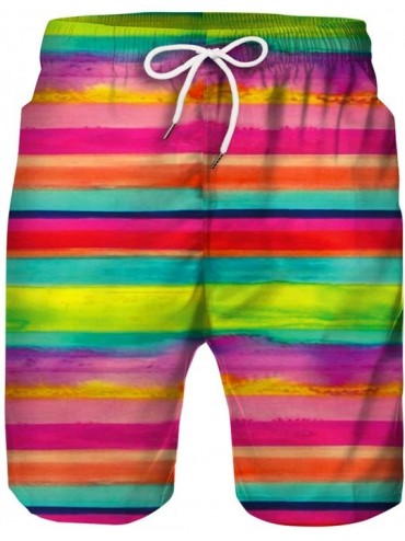 Board Shorts Men's Swim Trunks Beach Quick Dry Shorts Holiday 3D Printed Board Shorts - Bde-017 - CG194WTTIKT $40.46