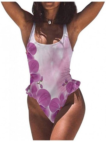 Bottoms Two Piece Swimsuits Floral- Exotic Blooms Foliage Great Fashion Piece - Multi 08-one-piece Swimsuit - C319E74C7GZ $79.28
