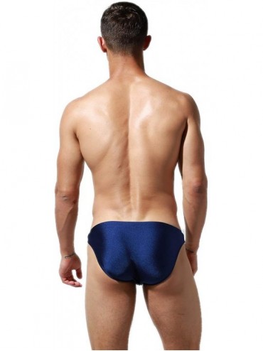 Briefs Men's Swimwear Solid Sexy Swimsuit Briefs Summer Bikini Swimming Trunks S3928 - Light Blue - CO18WLLY77Q $14.45