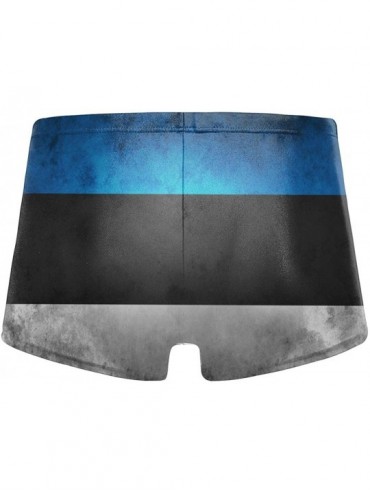Briefs Men's Swimwear Briefs Swim Trunk Honduras Flag Bikini Boxer Swimsuit - Flag of Estonia 14 - CV19CDHL99L $23.61