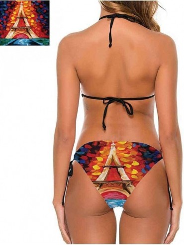 Bottoms Bikini Swimsuits with Tribal High Waist Bikini Historical Paris Sky - Multi 09 - C8190EY5RYA $35.12