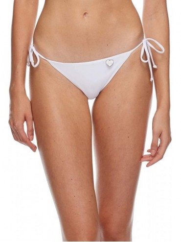 Sets Women's Smoothies Iris Solid Tie Side Bikini Bottom Swimsuit - Smoothies Snow - C218HW29KZQ $38.00
