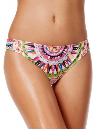 Bottoms Women's Cartwheels Printed Cheeky Hipster Bikini Bottoms (Large- Multi) - CF1832XOR7U $21.82