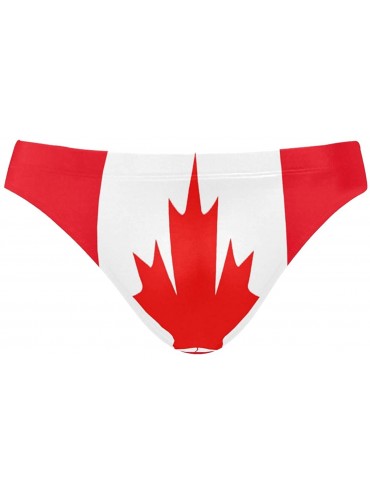 Briefs Canadian Flag Picture Mens Sexy Bikini Swimwear Soft Male Brief Swimsuit - As Pattern - C018XER093A $39.49