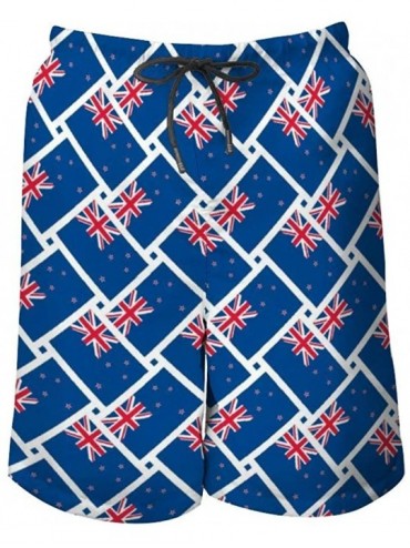 Board Shorts Men Quick Dry Swim Trunks Breathable Beach Board Shorts with Mesh Lining - New Zealand Flag - CW1905M42E6 $63.36