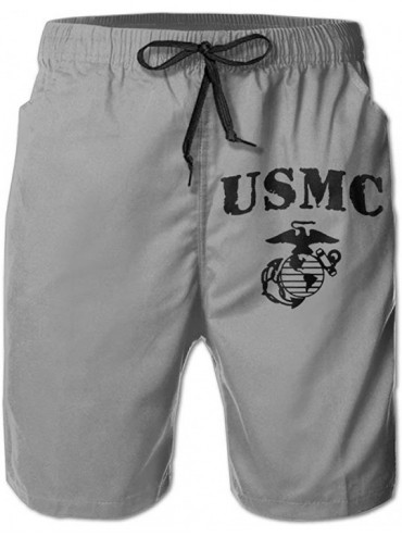 Board Shorts USMC Drawstring Swim Trunks Quick-Drying Beach Shorts for Men - Usmc-11 - CW18I8H423U $46.31