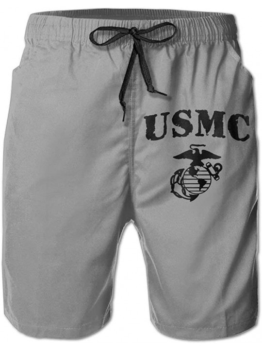 Board Shorts USMC Drawstring Swim Trunks Quick-Drying Beach Shorts for Men - Usmc-11 - CW18I8H423U $18.28