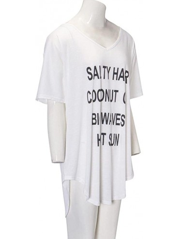 Cover-Ups Summer Women's Bathing Suit Cover Up Beach Bikini Cold Shoulder Tassel Crochet Dress - White1 - CU18E4KNWLC $18.41