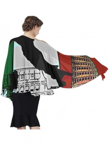 Cover-Ups Women Chiffon Scarf Sunscreen Shawl Wrap Swimsuit Cover Up Beach Sarongs - Pisa Tower Italian Flag - CP19C6NDWES $2...